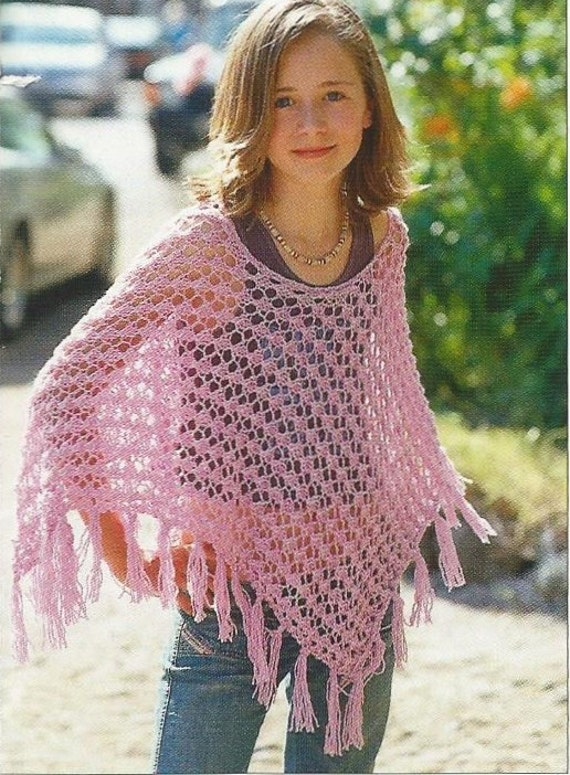 Instant Download Pdf Beautiful Dk Poncho Knitting Pattern C43
