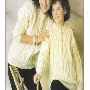 Instant Download - PDF- Beautiful Aran Cardigan Knitting Pattern (K204)