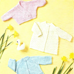 INSTANT DOWNLOAD - PDF - Beautiful Crossover Cardigan & 2 Matinee Coats Knitting Pattern (247)