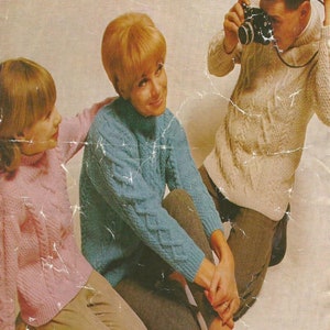 Instant Download - PDF-  Pretty Cable Jumper Knitting Pattern (C46)