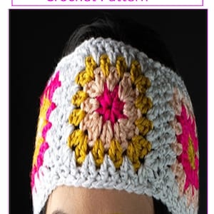 Instant Download - PDF-  Beautiful Granny Square Headband Crochet Pattern (CA73)