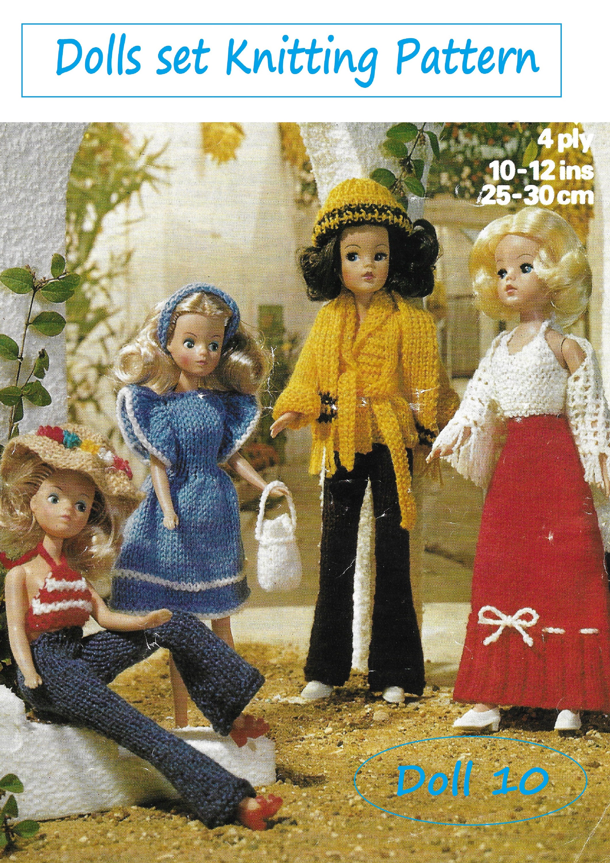 Vintage Doll Outfit Knitting Pattern With Crochet Finishing PDF ...