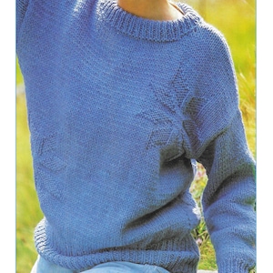 Instant Download - PDF- Beautiful Chunky Jumper Knitting Pattern  (K298)