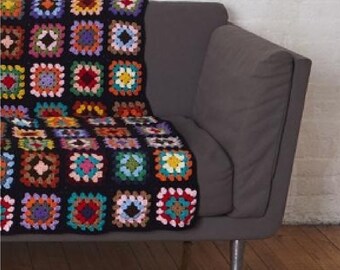 Instant Download - PDF- Beautiful Granny Squares Blanket /Throw Crochet Pattern (H86)