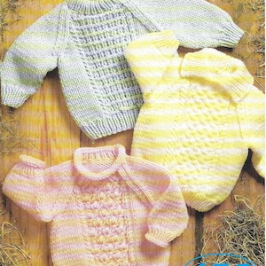 Instant Download - PDF- Beautiful Chunky Jumper Knitting Pattern 3 Styles (175)