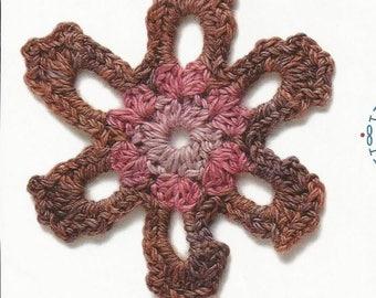 Instant Download - PDF-  Pretty  Flower  Motif Crochet Pattern (F10)