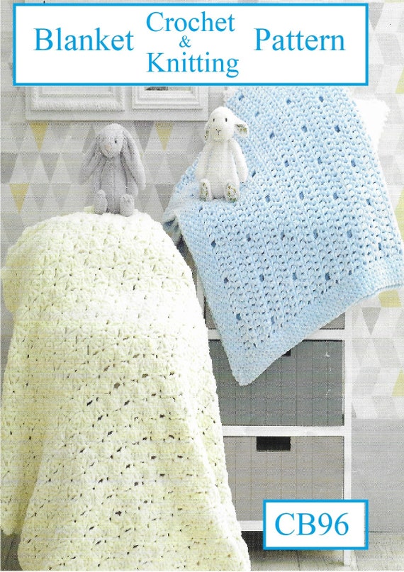 Baby Blanket Pattern: Crochet Knitting (PDF Download) CB96