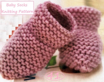 Instant Download - PDF- Beautiful Newborn Baby Socks Knitting Pattern (41)