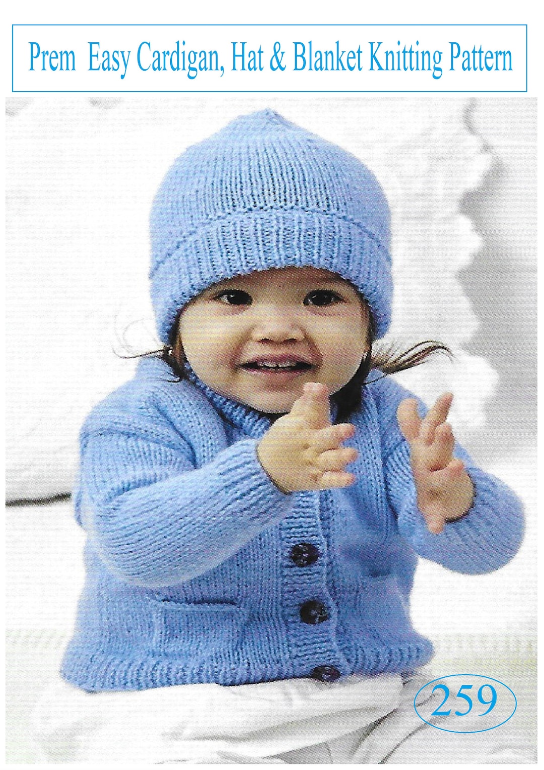 Instant Download PDF- Beautiful Prem Cardigan, Hat Blanket Set