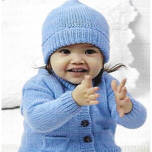 Prem Cardigan, Hat & Blanket Set  Knitting Pattern (Instant download PDF) 259