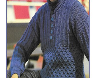 Descarga instantánea - PDF - Patrón de tejido de jersey para hombre (K260)