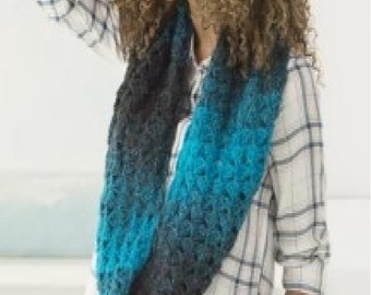 Instant Download - PDF-  Beautiful  Easy Cowl Crochet Pattern (CA68)