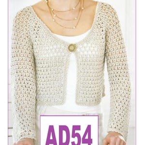 Sofortiger Download - PDF - Schöne Strickjacke Häkelanleitung (AD54)