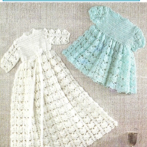 Instant Download PDF - Beautiful Christening Gown Crochet Pattern (CB106)