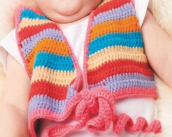 Instant Download - PDF- Beautiful Baby Shrug Waistcoat Crochet Pattern (CB147)