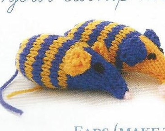PnAPatterns- Instant Download - PDF-Beautiful  little Catnip Mouse Cat Toy Knitting Pattern (T10)