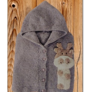 Baby Jacke mit Kapuze Strickmuster (Instant download PDF) 302