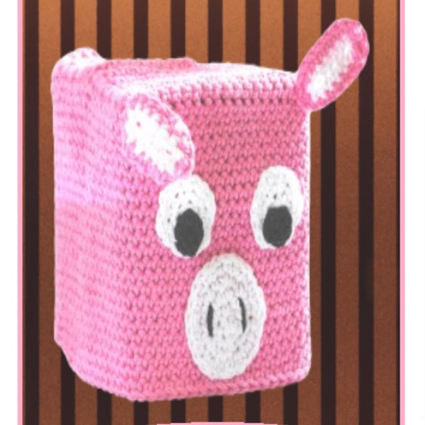 Instant Download - PDF- Beautiful Pig Tissue Box Cover Crochet Pattern (H121)