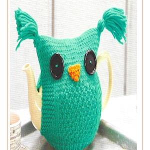 Instant Download - PDF- Beautiful Owl Tea Pot Cosy Knitting Pattern (H54)