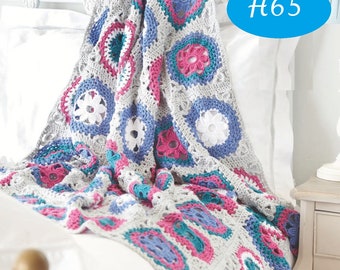 Instant Download - PDF- Beautiful Throw Crochet Pattern (H65)