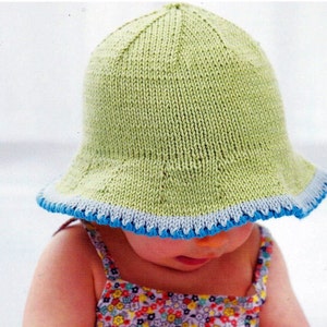 Instant Download - PDF- Beautiful Baby Sun Hat Knitting Pattern (38)