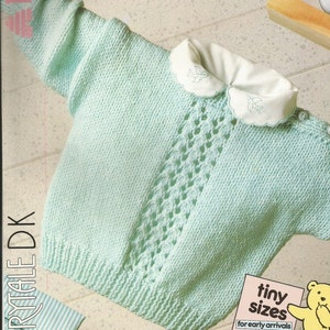 Instant Download - PDF- Beautiful Lace Panel Baby Jumper Knitting Pattern (19)