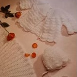 INSTANT DOWNLOAD - PDF - Beautiful Matinee Set Knitting Pattern (254)