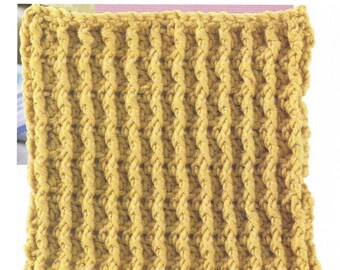 Ribbed Square Crochet Pattern PDF Download (GS14)