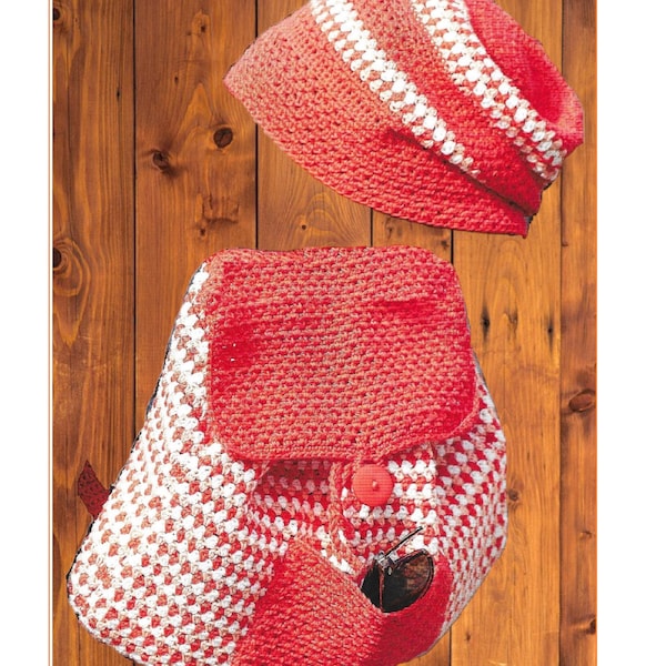 Instant Download - PDF- Beautiful Hat & Rucksack Crochet Pattern (CA88)