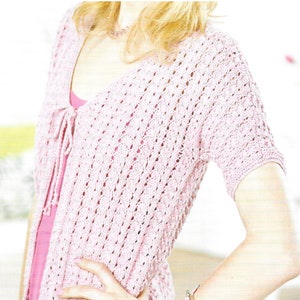 Instant Download - PDF- Beautiful Short Sleeve Bolero Knitting Pattern (K117)