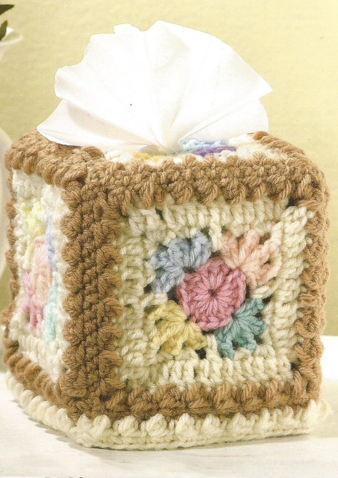 Pretty Tissue Box Instant Download PDF Pretty Tissue Box Cover Crochet - Etsy