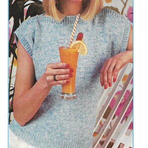 Instant Download - PDF- Beautiful EASY Top Knitting Pattern (K185)