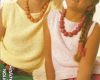 Instant Download - PDF- Beautiful Easy Girls and Ladies Top Knitting Pattern (K21)