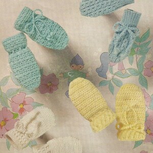 Instant Download - PDF- Beautiful Baby Mitts Crochet Pattern (CB47)