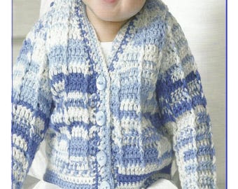 Crochet Cardigan & Waistcoat Pattern: DK yarn (Instant download PDF) CB65