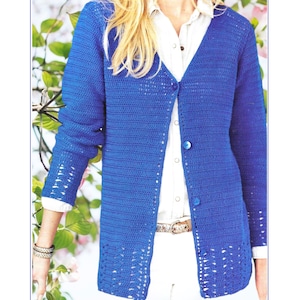 Instant Download - PDF- Beautiful Cardigan Crochet Pattern  (AD188)