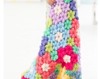 Padrão de crochê para manta de bebê com flores Aran (download em PDF) CB160