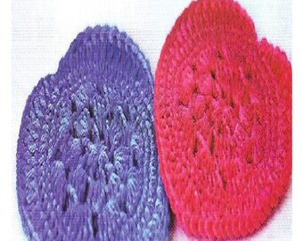 Instant Download - PDF- Beautiful Heart Coaster Crochet Pattern (H61)