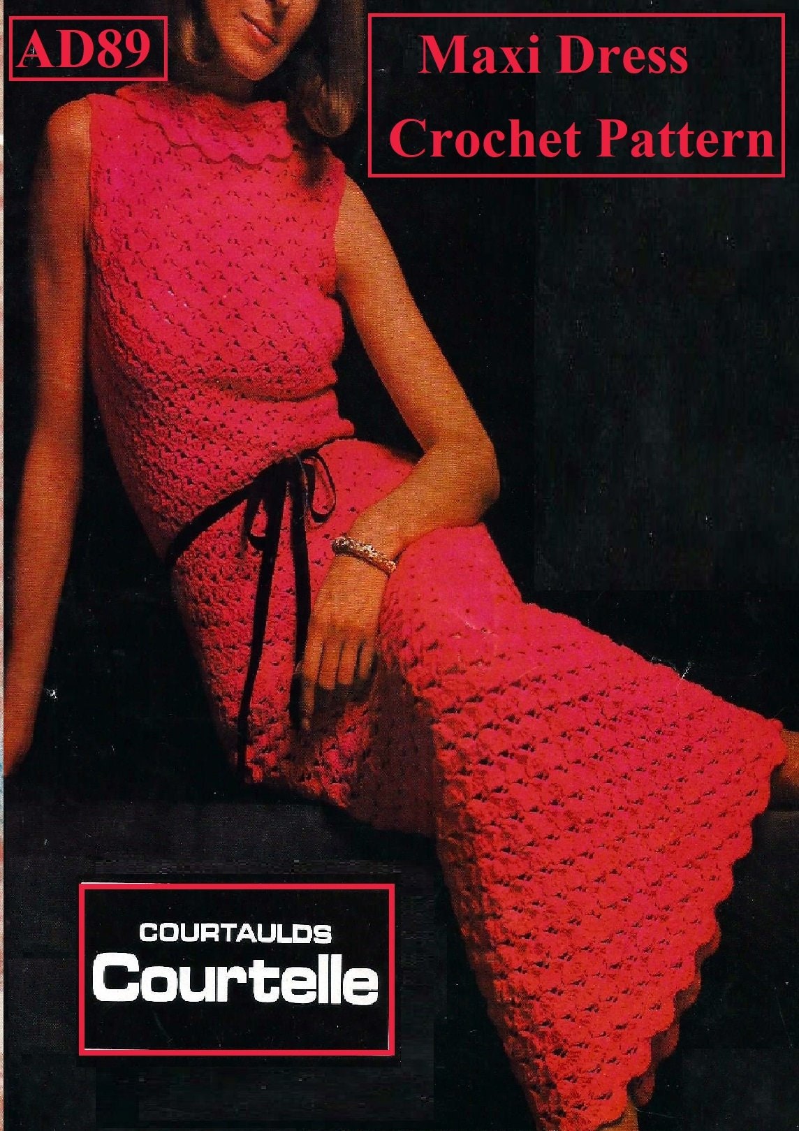 30 Maxi Dress Crochet Patterns to Make Stunning Handmade Outfits 23 Pretty Vintage Maxi Evening Dress