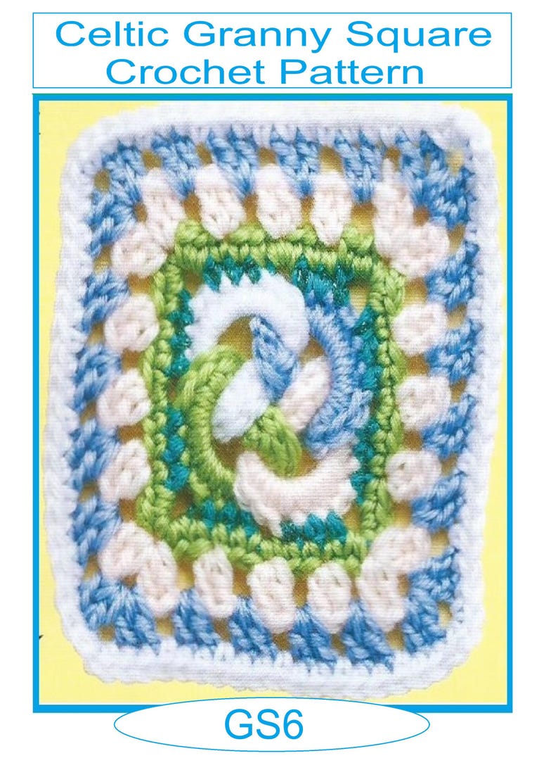 Celtic Knot Granny Square Crochet Pattern PDF Download (GS6) - Etsy