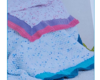 Baby Pram Blanket Knitting Pattern PDF Download (440)