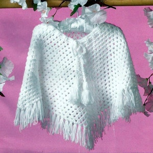 Instant Download - PDF- Beautiful- Easy Baby Crochet Poncho Pattern (CB30)
