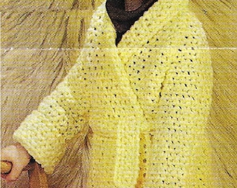 Instant Download PDF - Belted Cardigan Crochet Pattern (CC31)