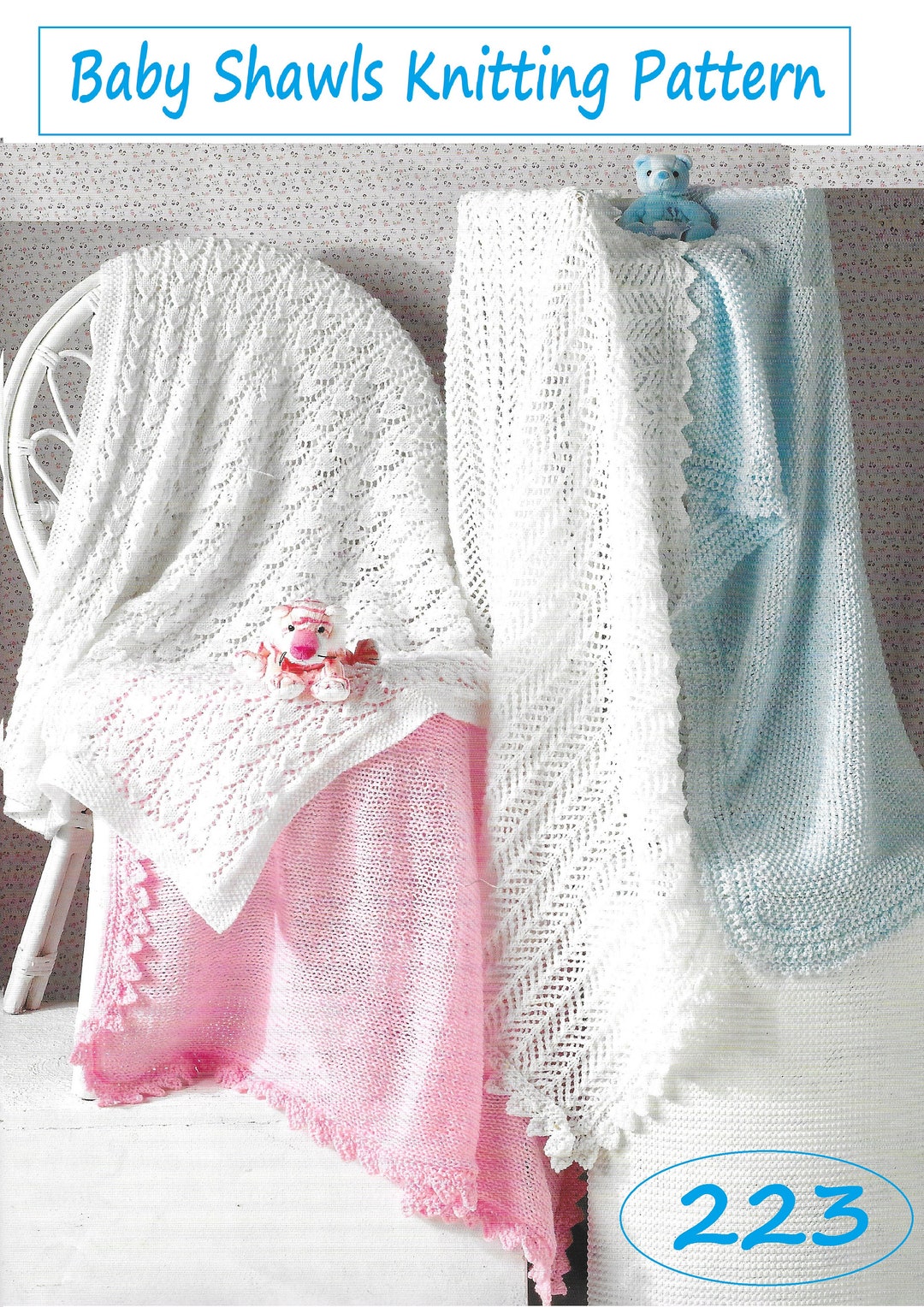 Baby Blanket Knitting Pattern:4 Styles (instant Download PDF ) 223 - Etsy
