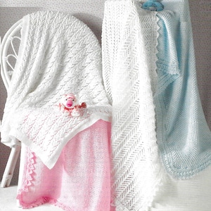 Instant Download - PDF- Beautiful Baby Blanket Shawl Knitting Pattern (223)