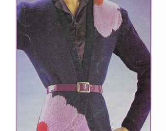 Patrón de tejido de chaqueta: DK Yarn, pecho 32-38 pulgadas (patrón PDF) K167