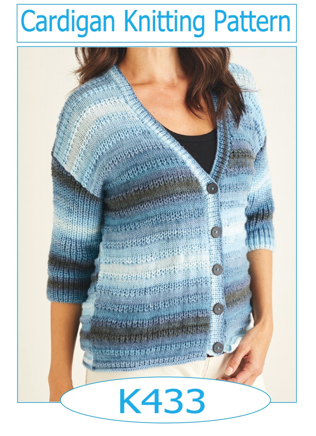 Cardigan Knitting Pattern: DK Yarn (PDF Pattern) K433 - Etsy