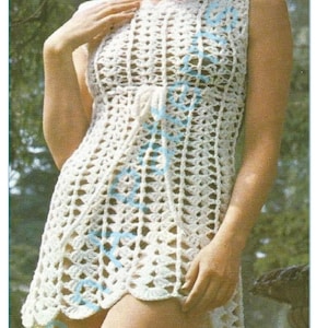 Instant Download - PDF- Beautiful Beach Dress Crochet Pattern Great over swimwear. (AD93)