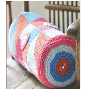 Home Patchwork Bolster Crochet Pattern PDF Download (H34)