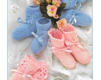 Baby Mitts & Booties Knitting Pattern: Age 3-6 Months (Instant download PDF ) 354